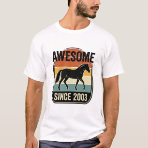 2003年生まれの馬のバースデーグッズ ヴィンテージ Tシャツ