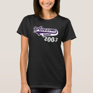 2003年生まれの19歳の誕生日おめでとう 完璧な年齢 Tシャツ