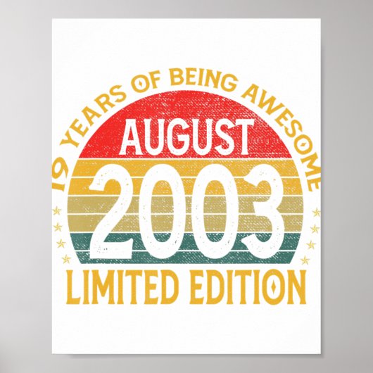 2003年素晴らし生後19威厳がある歳 ポスター (正面)