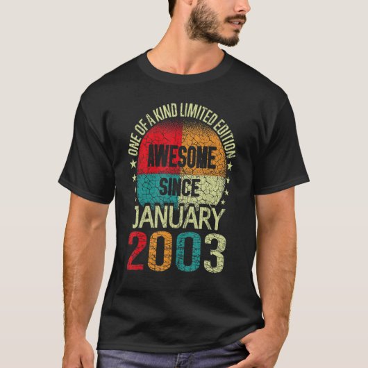 2003年1月素晴らしヴィンテージ20th Biから20年 Tシャツ (正面)