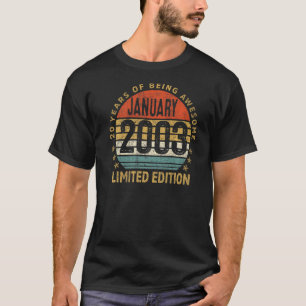 2003年1月20日誕生日ギフトヴィンテージ限定E Tシャツ