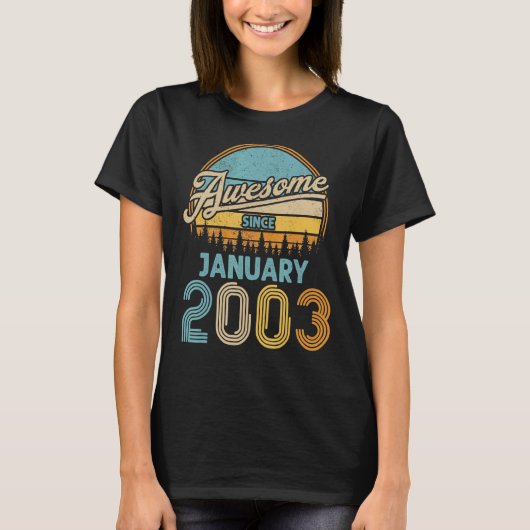 2003年1月20素晴らし日誕生20歳 Tシャツ (正面)