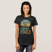 2003年1月20素晴らし日誕生20歳 Tシャツ (正面フル)