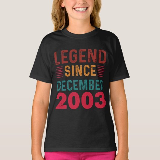 2003年12月以来の伝説ヴィンテージ誕生日 Tシャツ (正面)