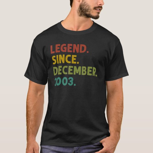2003年12月19誕生以来19歳の伝説 Tシャツ (正面)