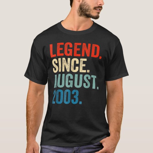 2003年18歳威厳がある生以来19歳の伝説 Tシャツ (正面)