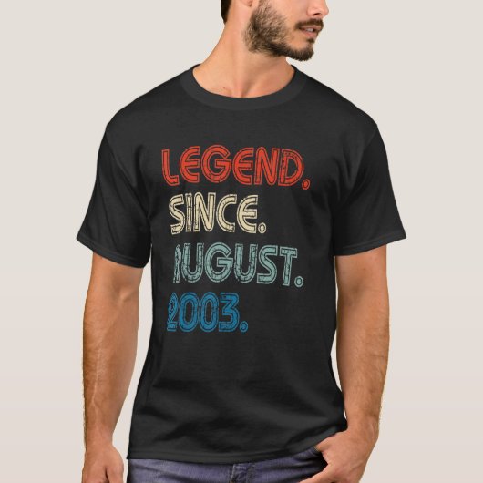 2003年19歳の威厳がある誕生日19歳の伝説 Tシャツ (正面)
