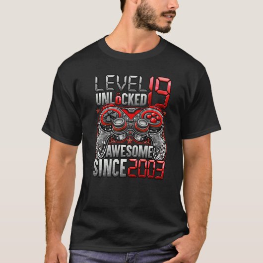 2003年19誕生日以素晴らし降のレベル19のロック解除 Tシャツ (正面)