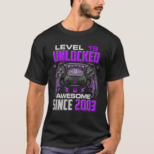 2003年19誕生日以素晴らし降のレベル19のロック解除 Tシャツ (正面)