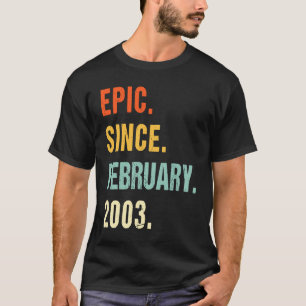 2003年2月から20年 20歳のお誕生日おめでとう Tシャツ