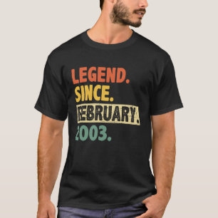 2003年2素晴らし月以来20番目の誕生日 Tシャツ