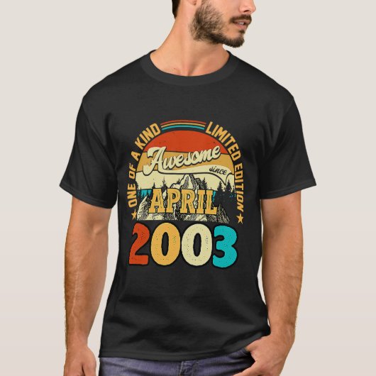 2003年4素晴らし月20日生以来20歳 Tシャツ (正面)