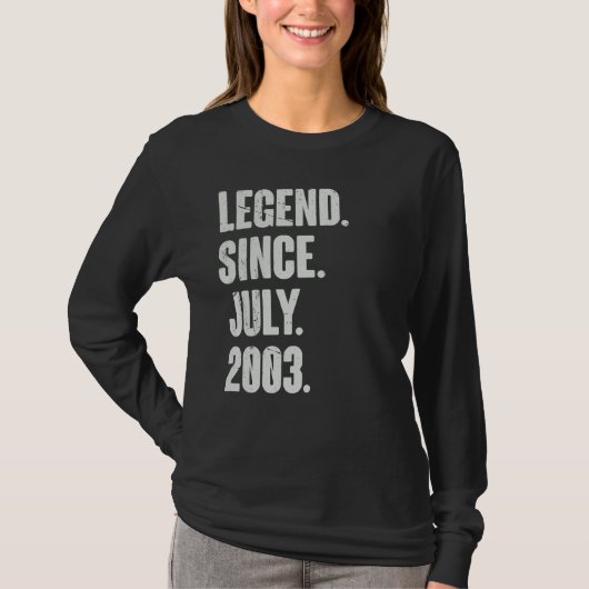 2003年7月以来19歳19誕生日伝説 Tシャツ (正面)
