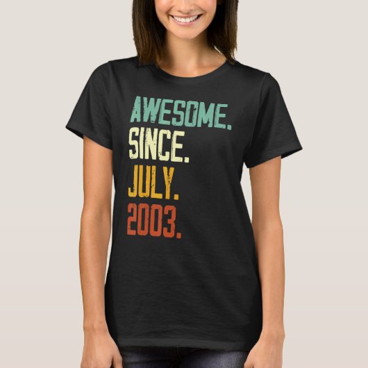 2003年7月以素晴らし降19誕生日19歳 Tシャツ (正面)