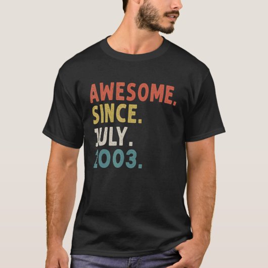 2003年7素晴らし月19日生誕生以来19歳 Tシャツ (正面)
