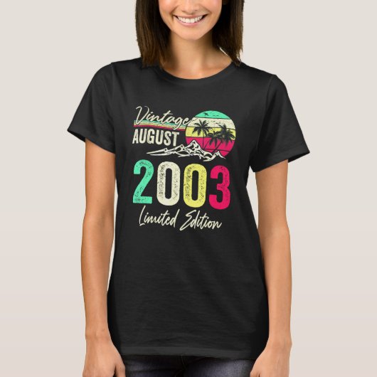 2003年8月のヴィンテージ 19歳の誕生日 Tシャツ (正面)