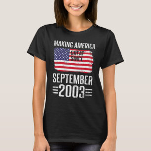 2003年9月素晴らし誕生日からアメリカを作る Tシャツ