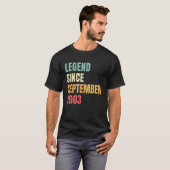 2003年9月誕生日2003年9月以来の伝説 Tシャツ (正面フル)