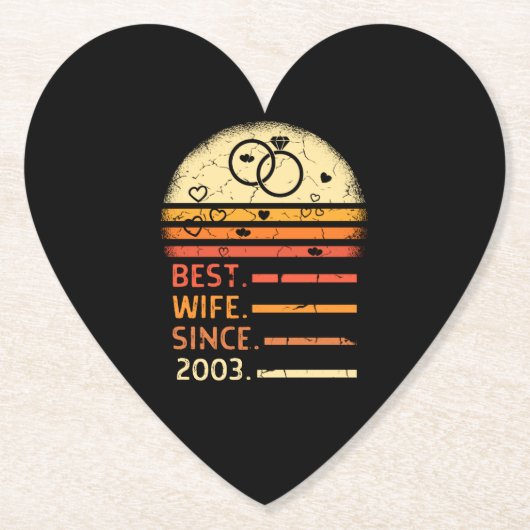 2003最高の年のレトロヴィンテージの母親の日からの妻 ペーパーコースター (正面)