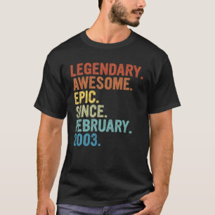 2003素晴らし年2月20日誕生日クラシック Tシャツ