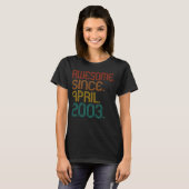 2003素晴らし年4月以降誕生誕生日Id Tシャツ (正面フル)