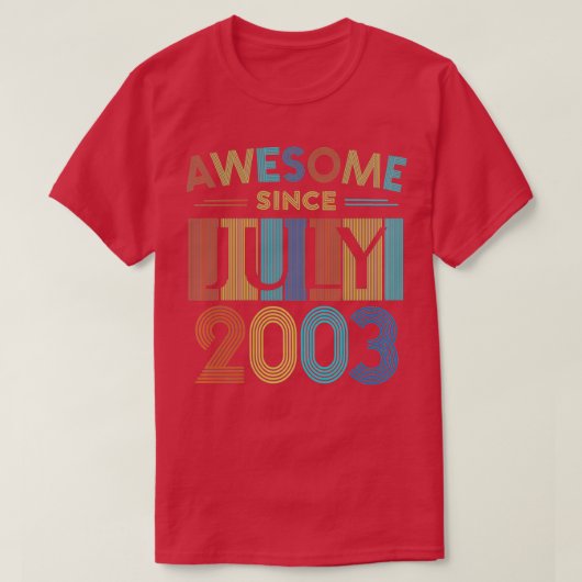 2003素晴らし年7月17誕生日17歳から Tシャツ (デザイン正面)