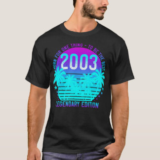 2003誕生日第18回エステティックヴィンテージサンセットパーム Tシャツ