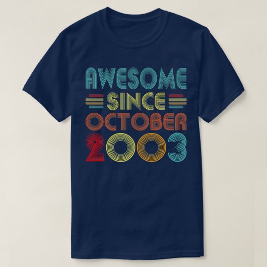 2003 素晴らし年10月以来19歳ヴィンテージ19t tシャツ (デザイン正面)