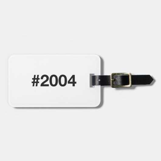 2004ハッシュタグ21誕生日記念日 ラゲッジタグ (正面横)