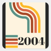 2004レトロヴィンテージポスターマイルストーン21歳の誕生日 スクエアシール (正面)