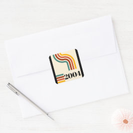 2004レトロヴィンテージポスターマイルストーン21歳の誕生日 スクエアシール