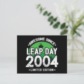 2004年うるう日2月29日生まれ最高！ ポストカード (スタンド正面)