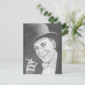 2004年にタバコ描を鉛筆で描いた紳士 ポストカード (スタンド正面)