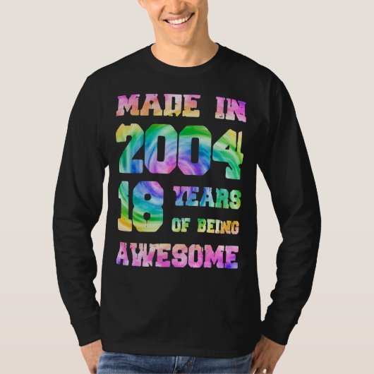 2004年に18歳の生誕18年素晴らしに作られる Tシャツ (正面)