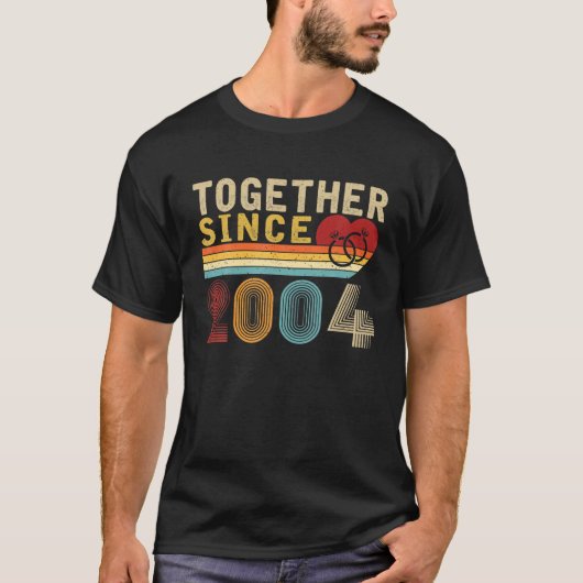2004年のヴィンテージカップル17Th 結婚'S An以降 Tシャツ (正面)