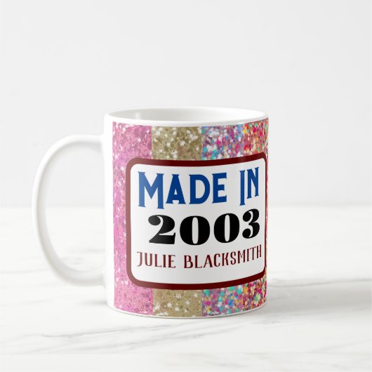 2004年の21歳の誕生日のための年齢マグギフト コーヒーマグカップ (左)