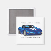 2004年エレガント記念ベットイラストレーション マグネット (正面/裏面)