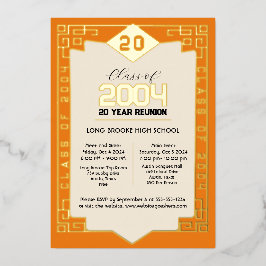 2004年エレガント20年高校懇親会のクラス 箔招待状