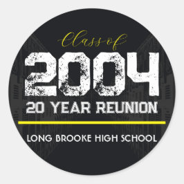 2004年クラス高校懇親会ブラック ラウンドシール