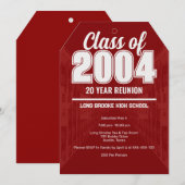 2004年クラス20年高校懇親会ロッカー 招待状 (正面/裏面)