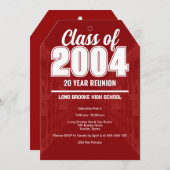 2004年クラス20年高校懇親会ロッカー 招待状 (正面/裏面)