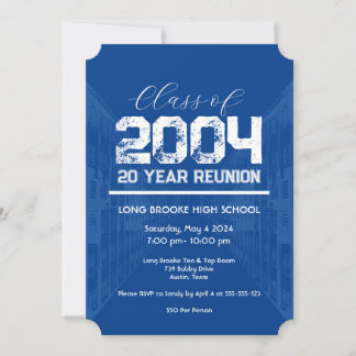 2004年クラス20年高校懇親会1イベント 招待状