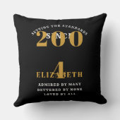 2004年ブラック金ゴールドレディパーソナライズされたズ クッション (裏面)