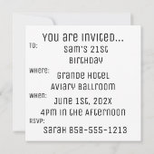 2004年レトロストライプヴィンテージポスター21歳 招待状 (裏面)