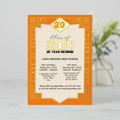 2004年卒業生 20周年高校同窓会 - エレガントなクラス 箔招待状 (立ち正面)