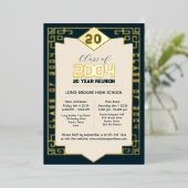 2004年度 優雅なクラス 20年ぶりの高校同窓会 箔招待状 (立ち正面)