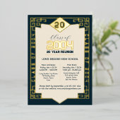 2004年度 優雅な20周年高校同窓会 箔招待状 (立ち正面)