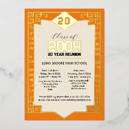 2004年度 優雅な20周年高校同窓会 箔招待状