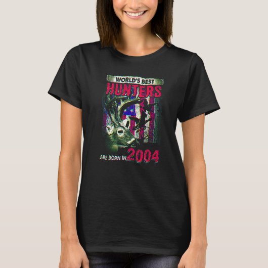 2004年生まれシカ狩人 18歳の誕生日 Tシャツ (正面)