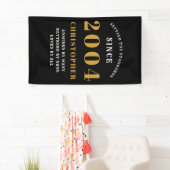 2004年生まれ　21歳誕生日おめでとう　名前：ブラックゴールド 横断幕 (インサイチュ)